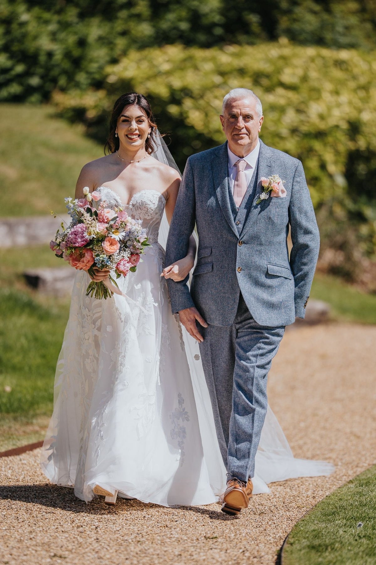 Wedding photo at Easton Grange, Modern style, Spring
