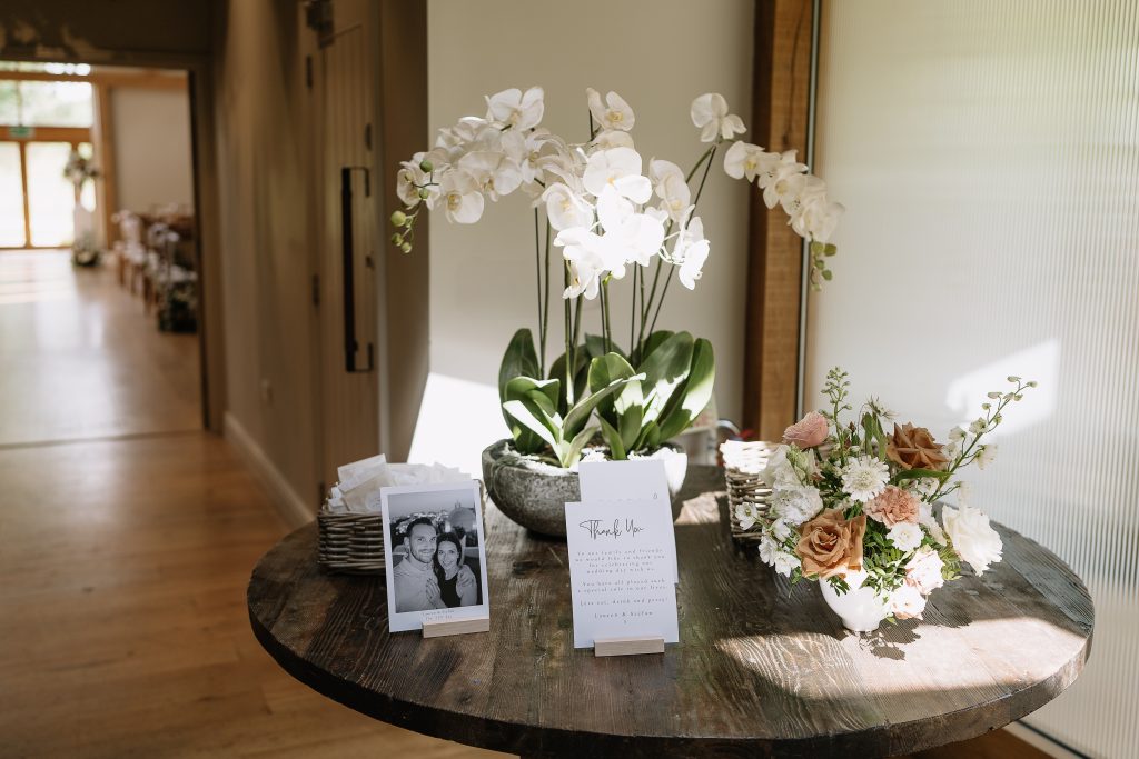 Floral arrangement for suffolk wedding day